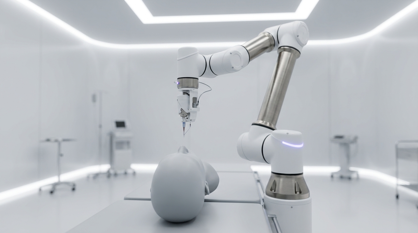 The R1 surgical robot in a clean operating room